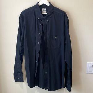 Black Xl (46) Original Lacoste shirt with small alligator. Casual long sleeve.